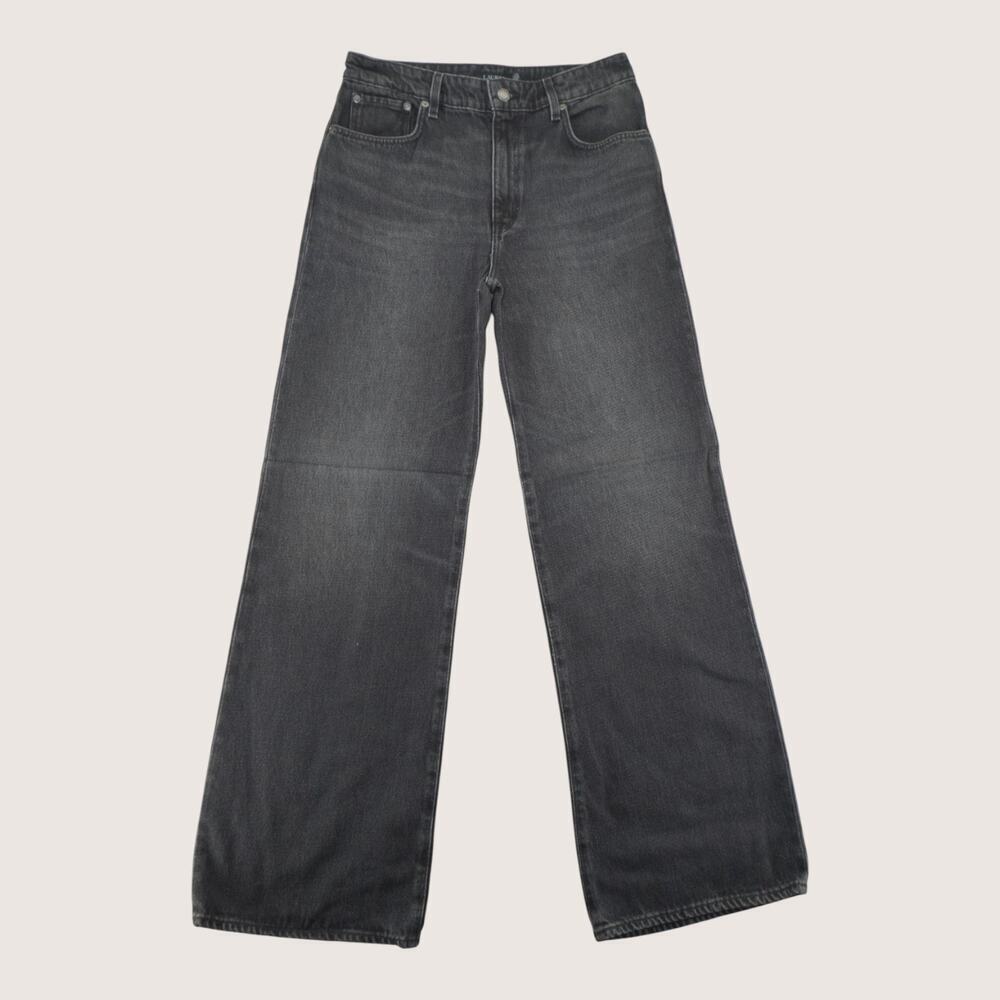 Lauren Ralph Lauren Wide Leg Jeans Black Wash Women’s Size 8 Relaxed Denim